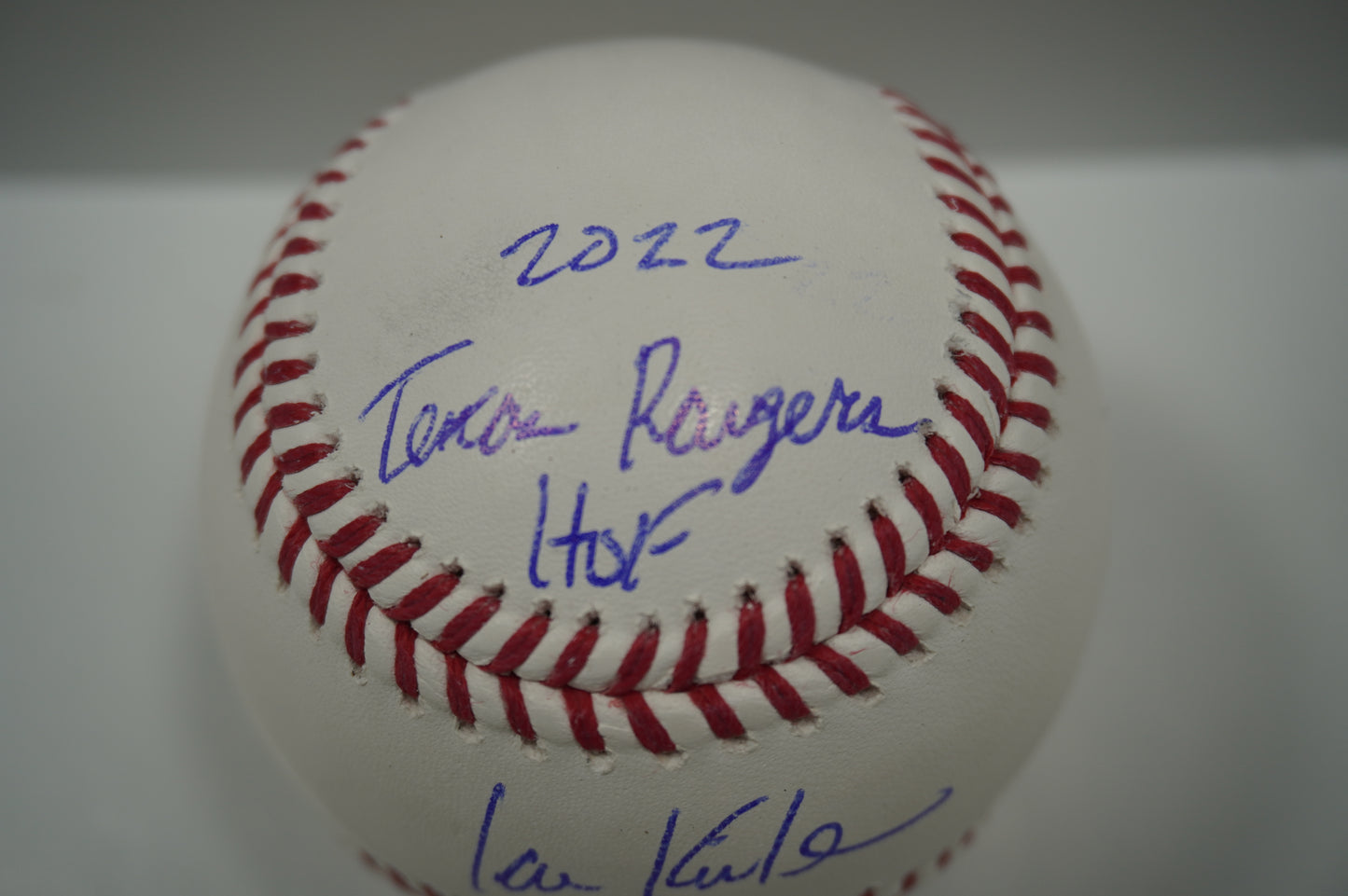 IAN KINSLER TEXAS RANGERS SIGNED Rawlings OML BASEBALL w/2022 Rangers HOF BAS