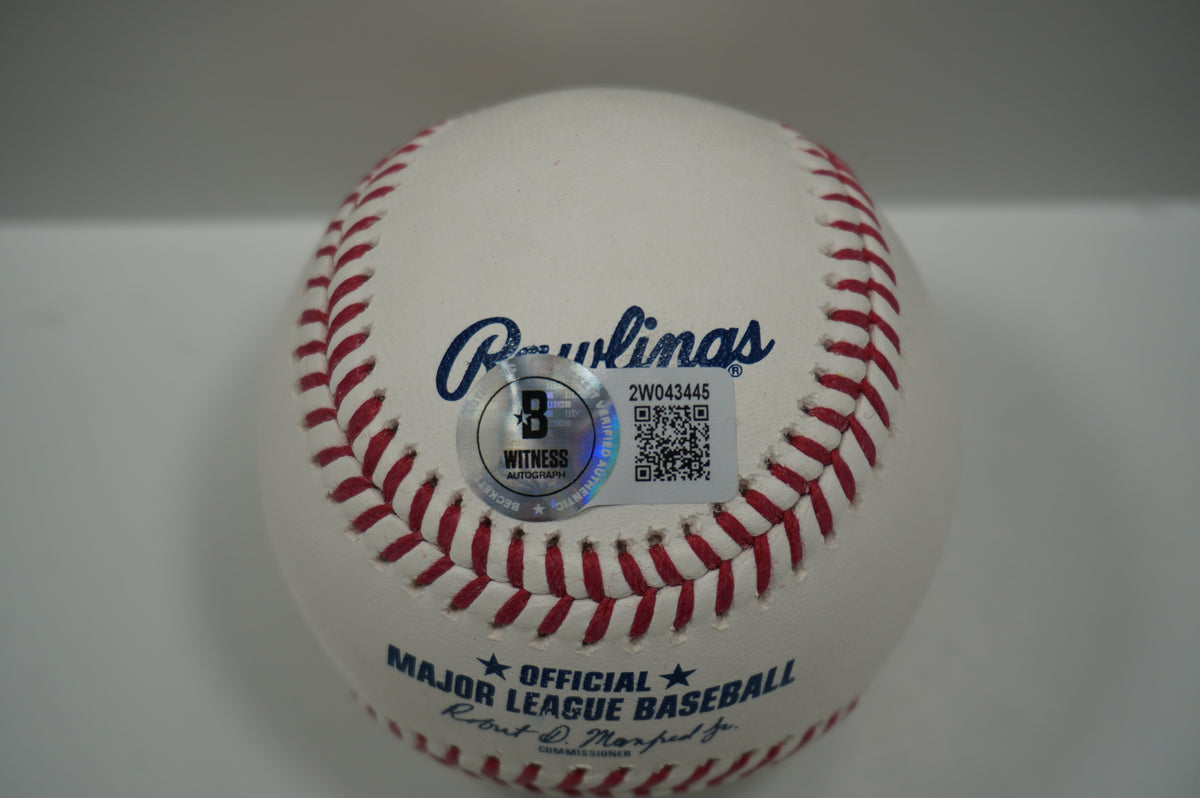 IAN KINSLER TEXAS RANGERS SIGNED Rawlings OML BASEBALL w/2022 Rangers HOF BAS