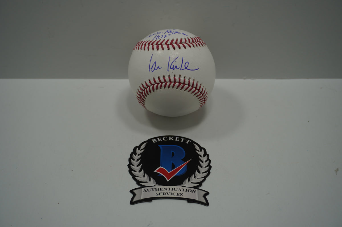 IAN KINSLER TEXAS RANGERS SIGNED Rawlings OML BASEBALL w/2022 Rangers HOF BAS