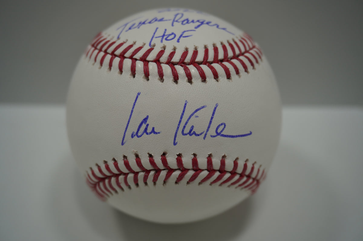 IAN KINSLER TEXAS RANGERS SIGNED Rawlings OML BASEBALL w/2022 Rangers HOF BAS