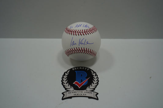IAN KINSLER TEXAS RANGERS SIGNED Rawlings OML BASEBALL w/4xAll Star BAS COA