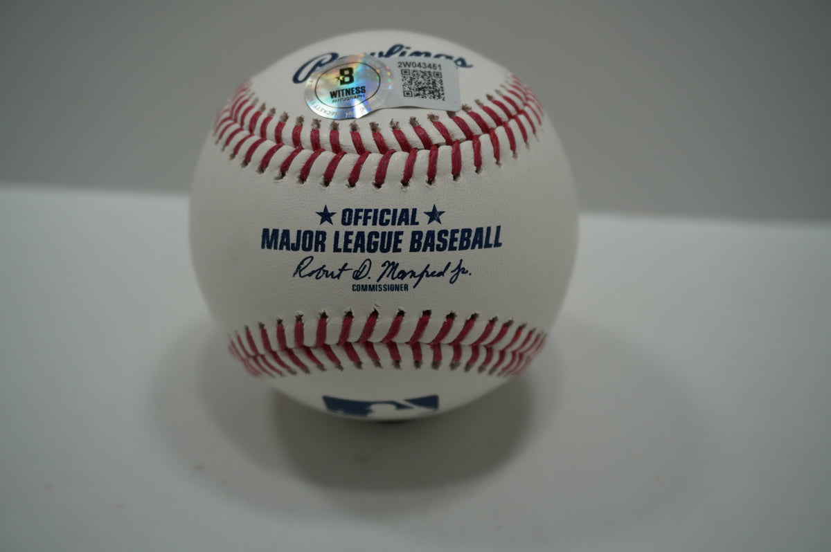 IAN KINSLER TEXAS RANGERS SIGNED Rawlings OML BASEBALL w/4xAll Star BAS COA