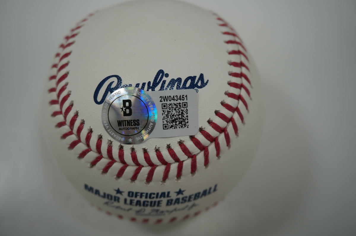 IAN KINSLER TEXAS RANGERS SIGNED Rawlings OML BASEBALL w/4xAll Star BAS COA