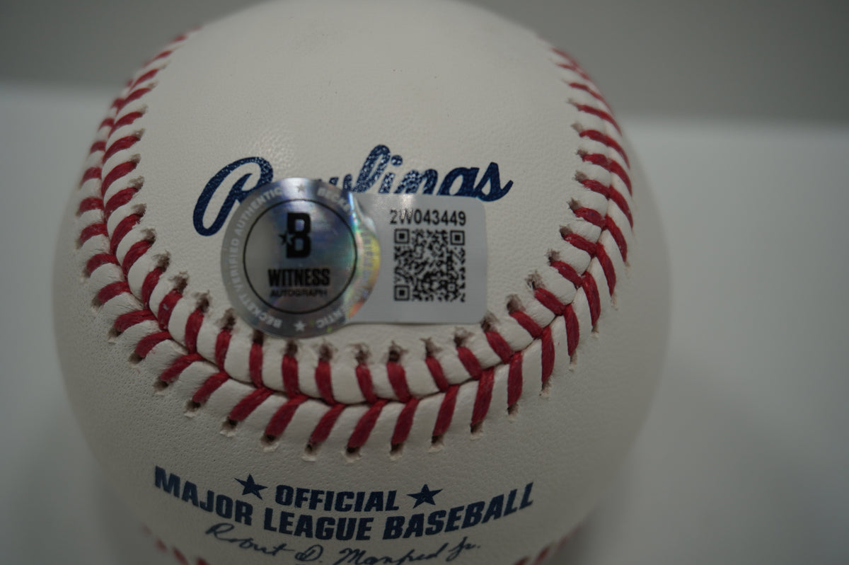 IAN KINSLER TEXAS RANGERS SIGNED Rawlings OML BASEBALL w/2018 WS Champ BAS