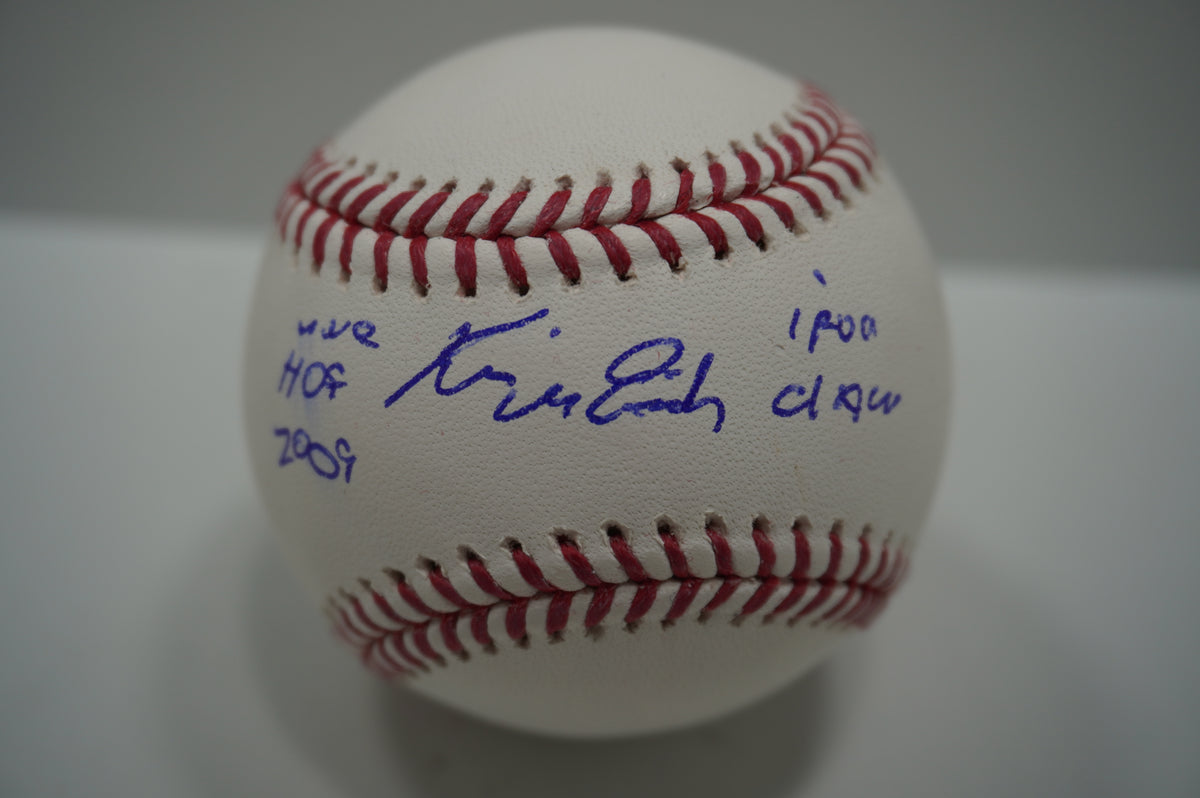 KEVIN VON ERICH SIGNED Rawlings OML BASEBALL w/INSCs WWE 2009 HOF BAS COA