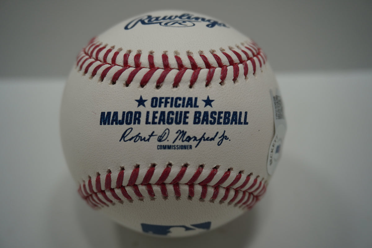 KEVIN VON ERICH SIGNED Rawlings OML BASEBALL w/INSCs WWE 2009 HOF BAS COA