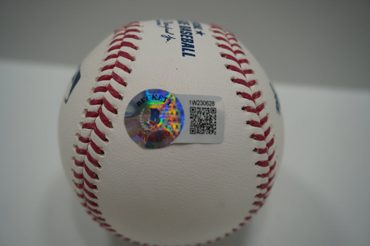 KEVIN VON ERICH SIGNED Rawlings OML BASEBALL w/INSCs WWE 2009 HOF BAS COA