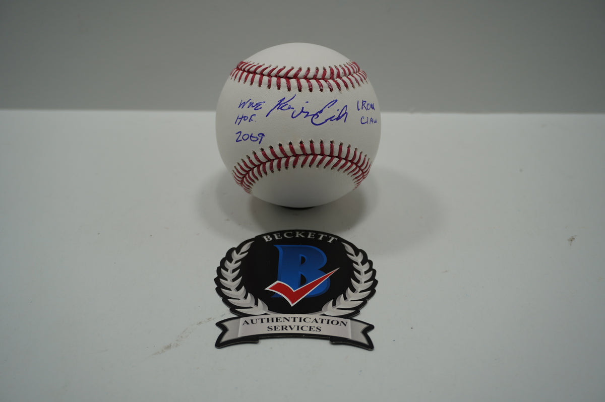 KEVIN VON ERICH SIGNED Rawlings OML BASEBALL w/INSCs WWE 2009 HOF BAS COA