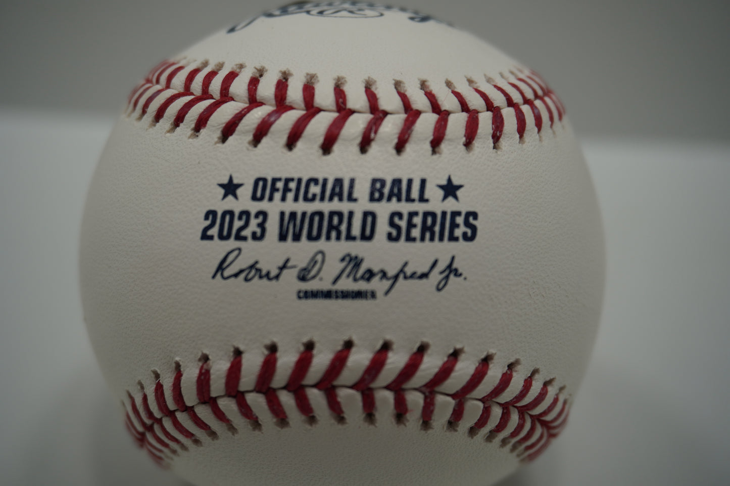 TRAVIS JANKOWSKI SIGNED Rawlings 2023 World Series Baseball TEXAS RANGERS BAS