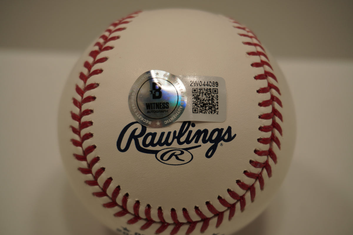 LEODY TAVERAS SIGNED Rawlings 2023 World Series Baseball TEXAS RANGERS BAS COA