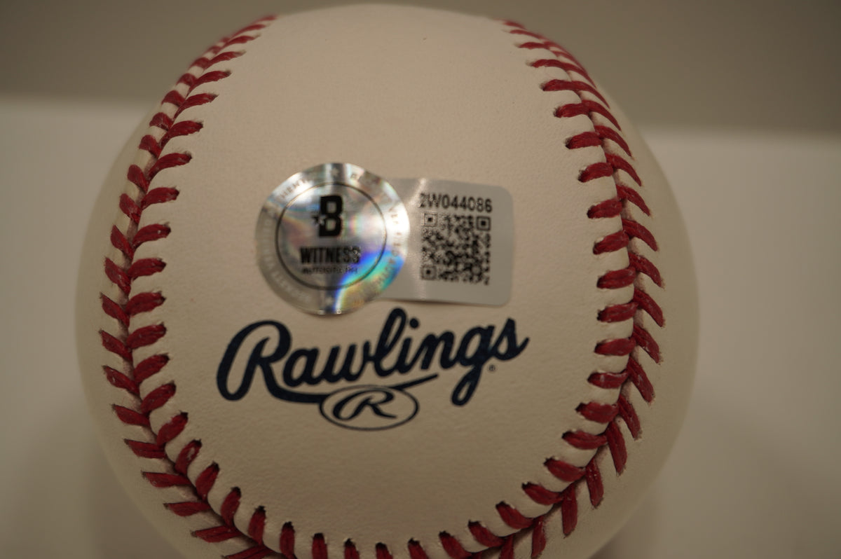 LEODY TAVERAS SIGNED Rawlings 2023 World Series Baseball TEXAS RANGERS BAS COA