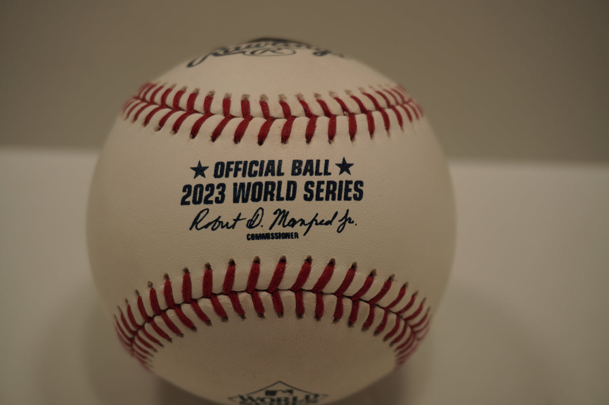 DANE DUNNING SIGNED Rawlings 2023 WORLD SERIES BASEBALL TEXAS RANGERS BAS