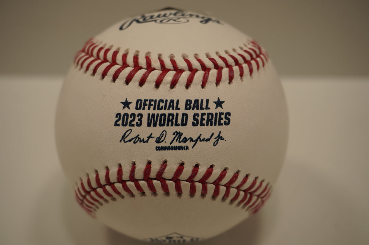 DANE DUNNING SIGNED Rawlings 2023 WORLD SERIES BASEBALL TEXAS RANGERS BAS