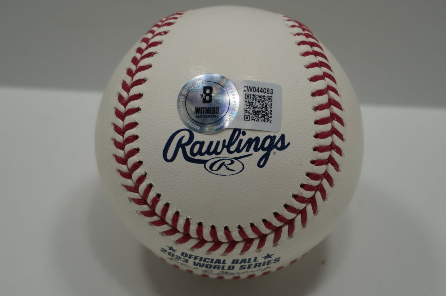 DANE DUNNING SIGNED Rawlings 2023 WORLD SERIES BASEBALL TEXAS RANGERS BAS