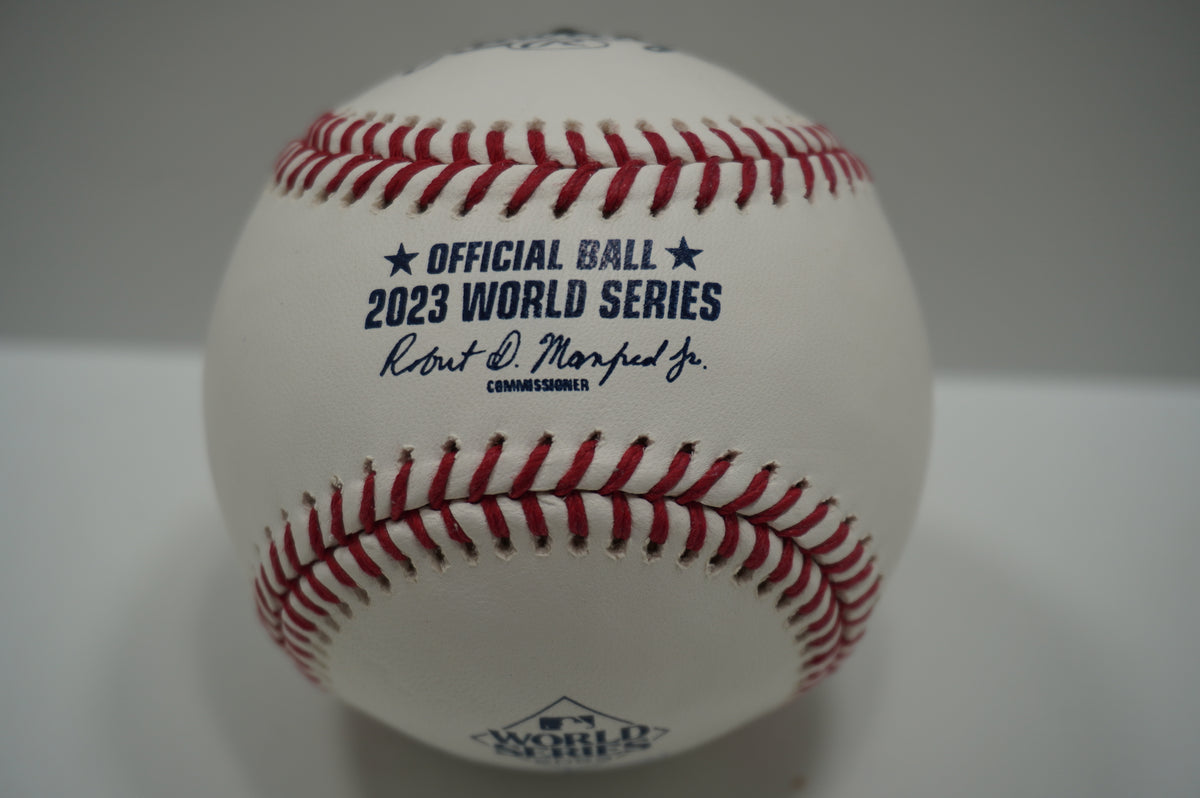DANE DUNNING SIGNED Rawlings 2023 WORLD SERIES BASEBALL TEXAS RANGERS BAS