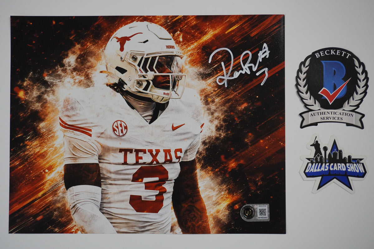 RASHEEM BILES TEXAS LONGHORNS SIGNED CUSTOM 8x10 PHOTO BAS