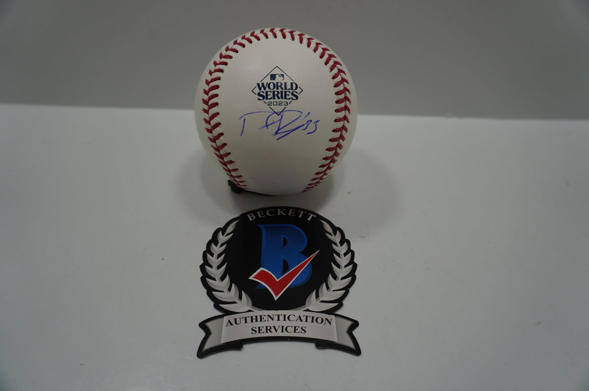 DANE DUNNING SIGNED Rawlings 2023 WORLD SERIES BASEBALL TEXAS RANGERS BAS