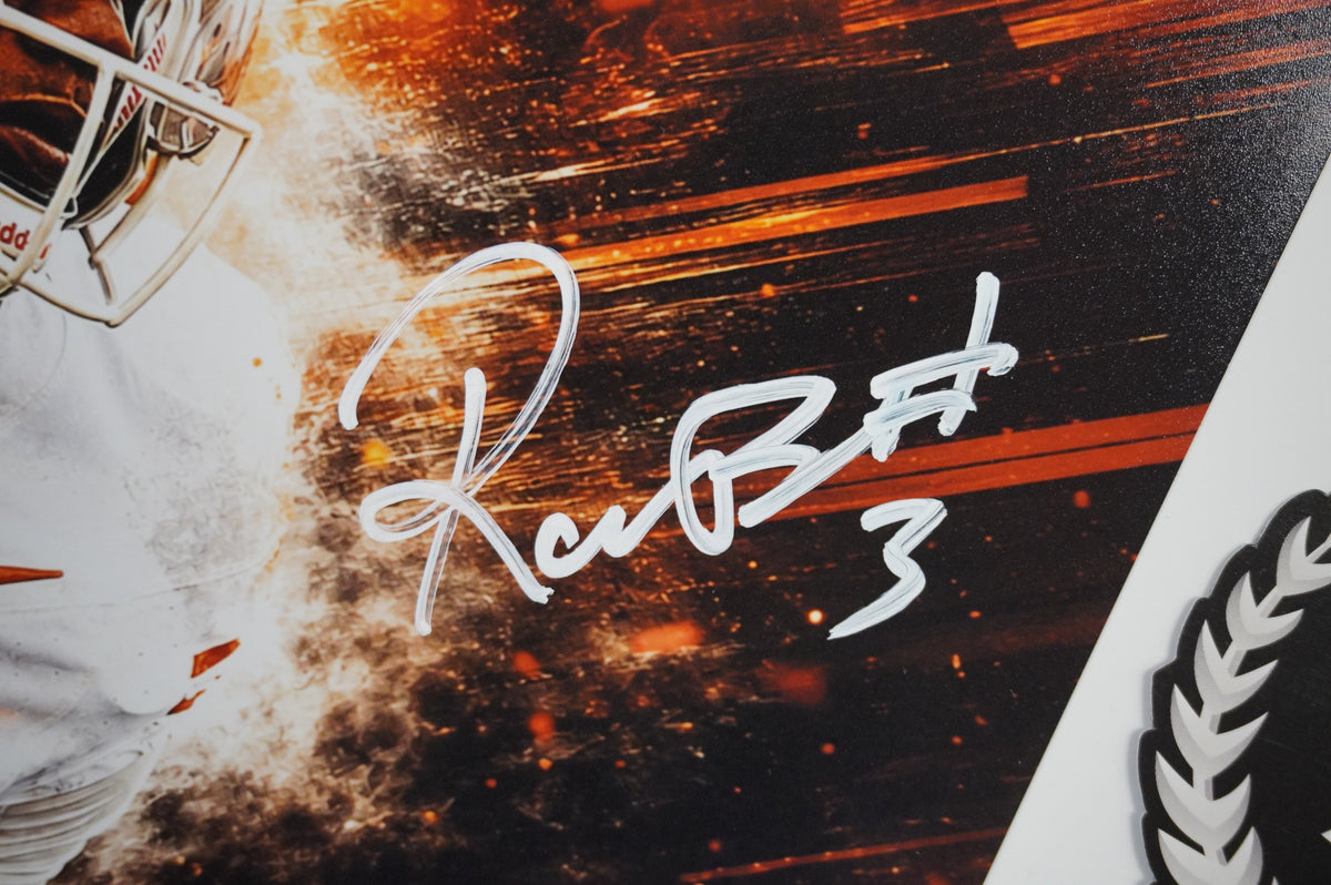 RASHEEM BILES TEXAS LONGHORNS SIGNED CUSTOM 8x10 PHOTO BAS