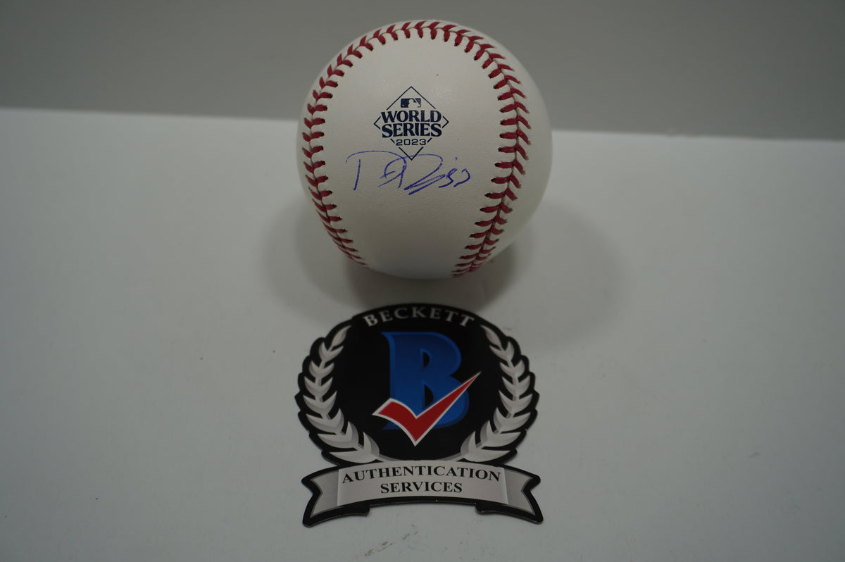 DANE DUNNING SIGNED Rawlings 2023 WORLD SERIES BASEBALL TEXAS RANGERS BAS