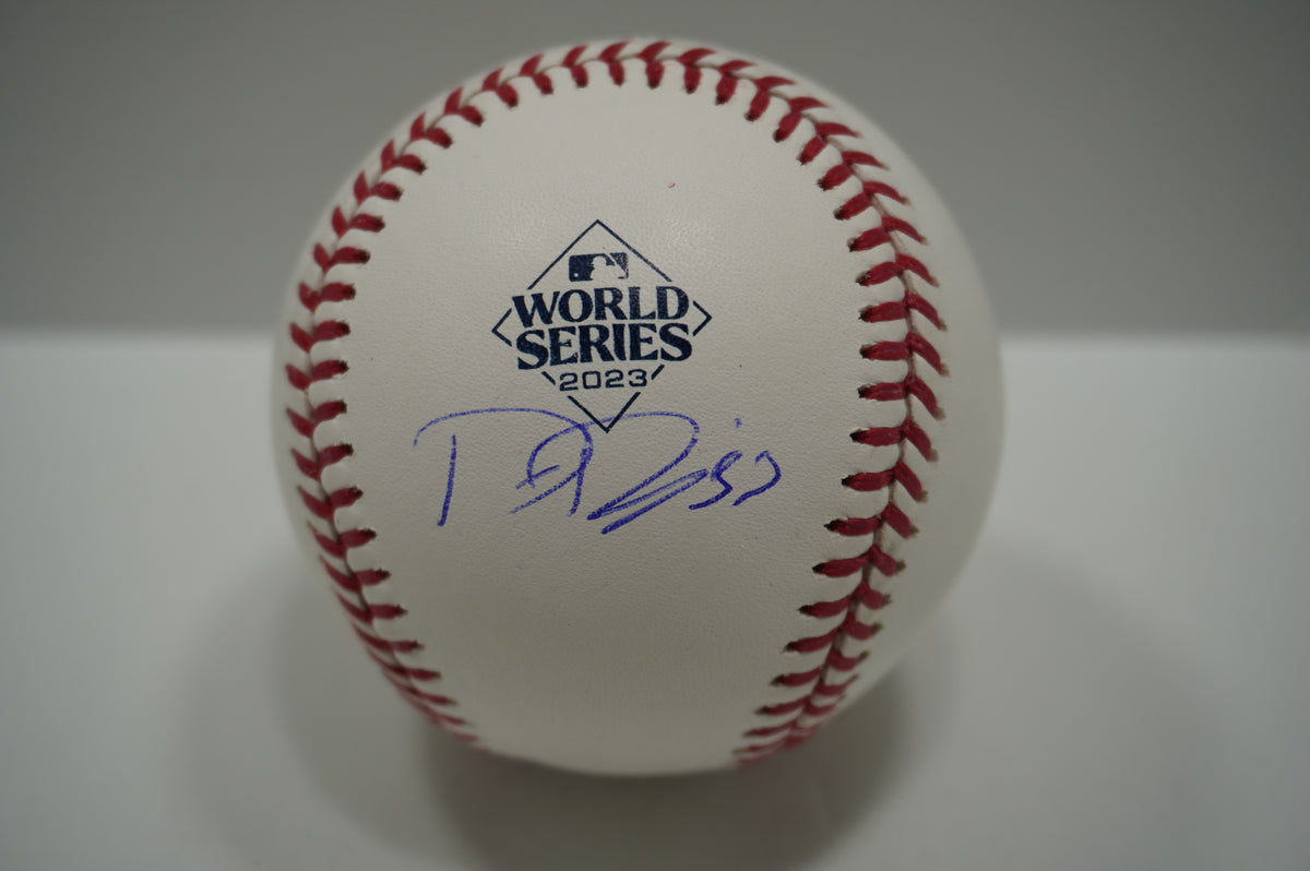 DANE DUNNING SIGNED Rawlings 2023 WORLD SERIES BASEBALL TEXAS RANGERS BAS