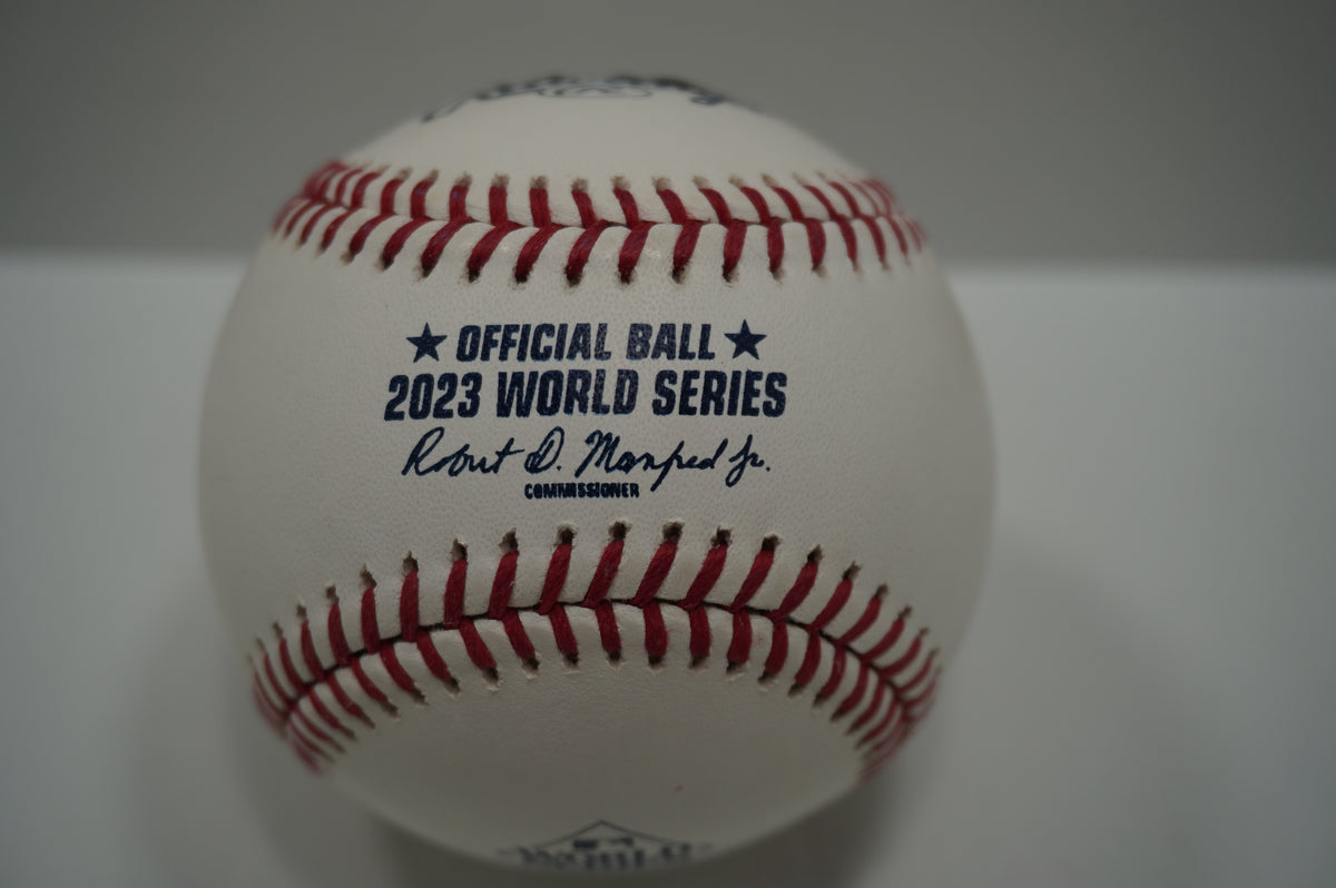 DANE DUNNING SIGNED Rawlings 2023 WORLD SERIES BASEBALL TEXAS RANGERS BAS