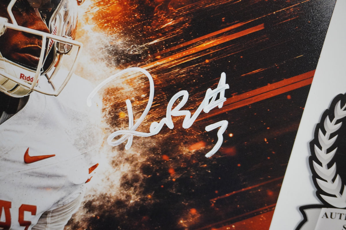 RASHEEM BILES TEXAS LONGHORNS SIGNED CUSTOM 8x10 PHOTO BAS