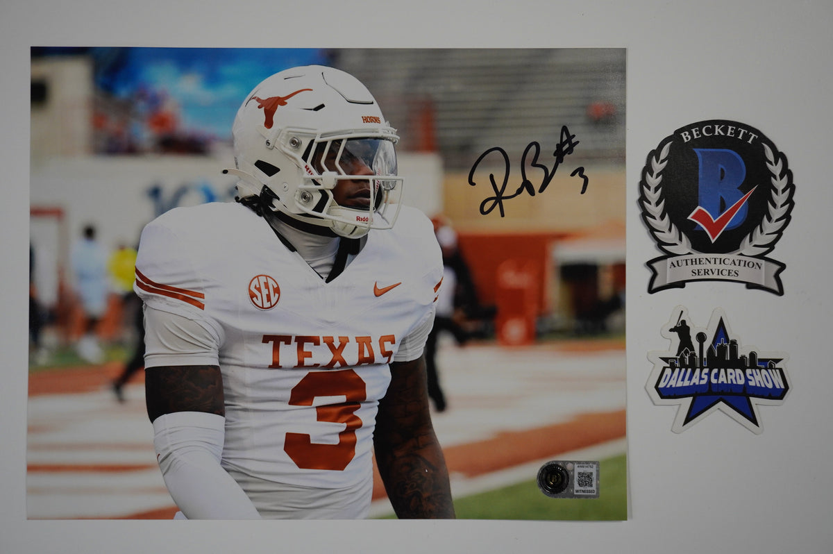 RASHEEM BILES TEXAS LONGHORNS SIGNED 8x10 PHOTO BAS
