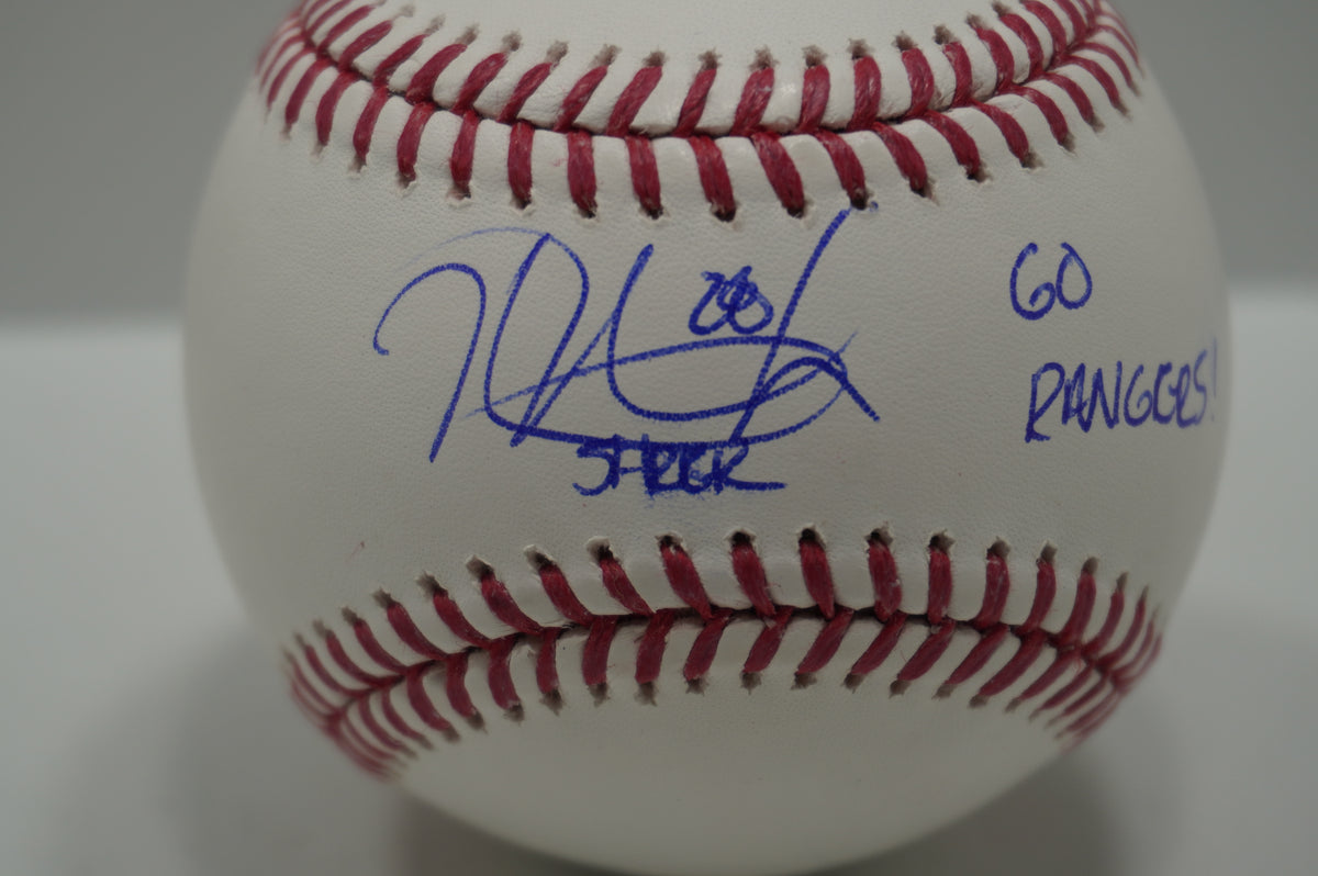 KEVIN MENCH SIGNED Rawlings OML BASEBALL TEXAS RANGERS BAS COA