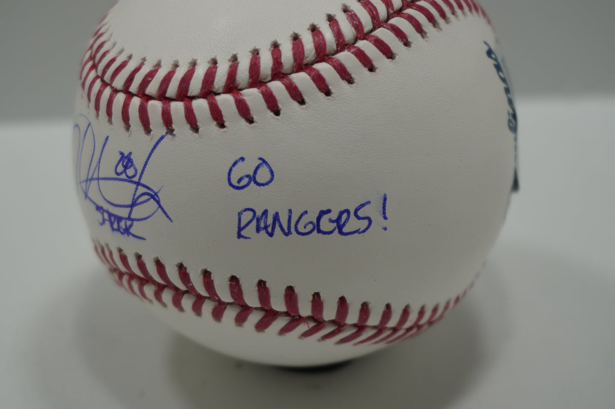 KEVIN MENCH SIGNED Rawlings OML BASEBALL TEXAS RANGERS BAS COA