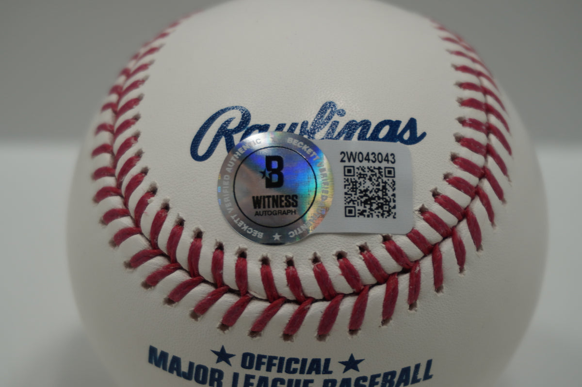 KEVIN MENCH SIGNED Rawlings OML BASEBALL TEXAS RANGERS BAS COA