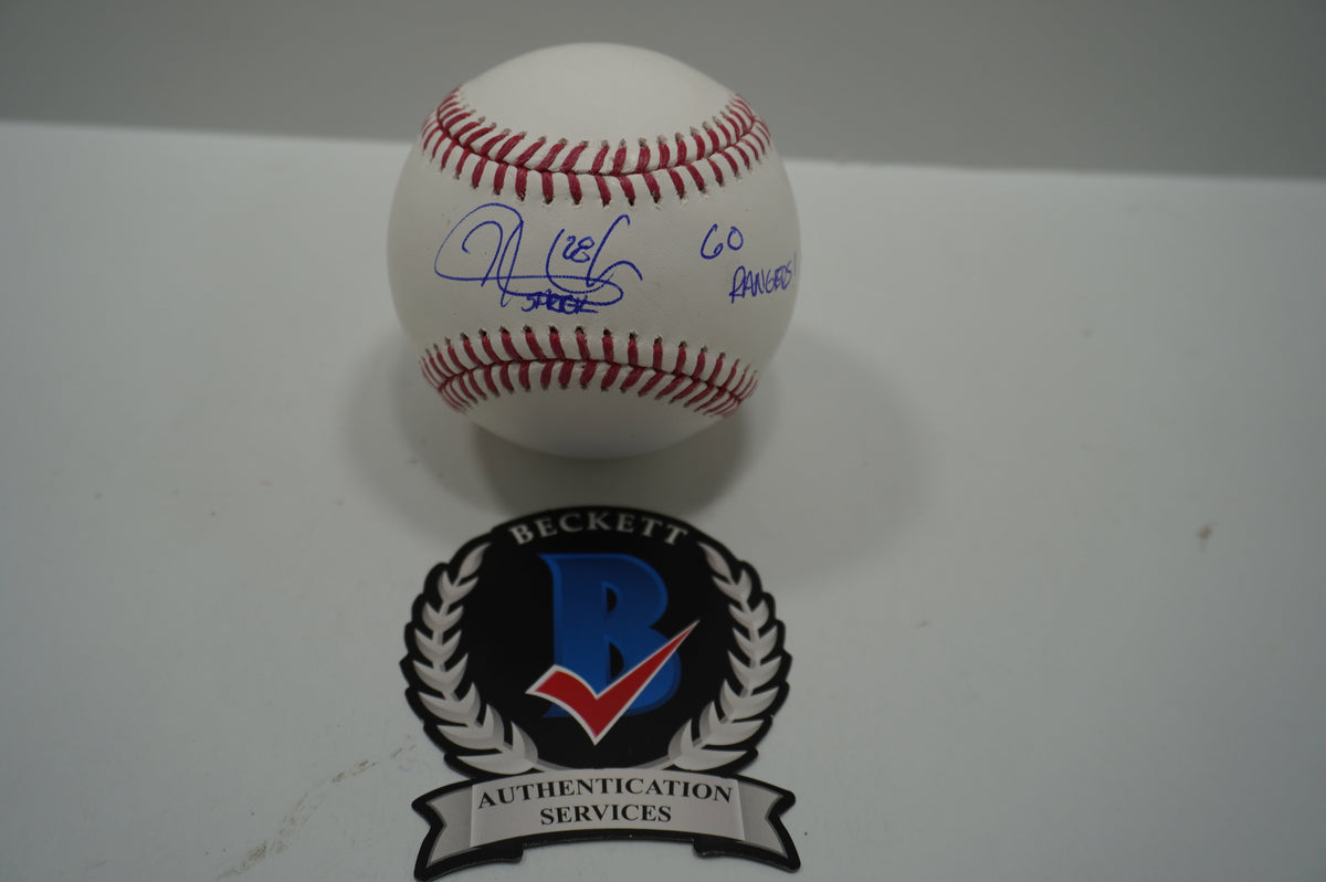KEVIN MENCH SIGNED Rawlings OML BASEBALL TEXAS RANGERS BAS COA