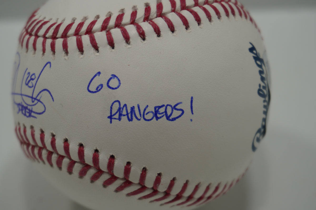 KEVIN MENCH SIGNED Rawlings OML BASEBALL TEXAS RANGERS BAS COA