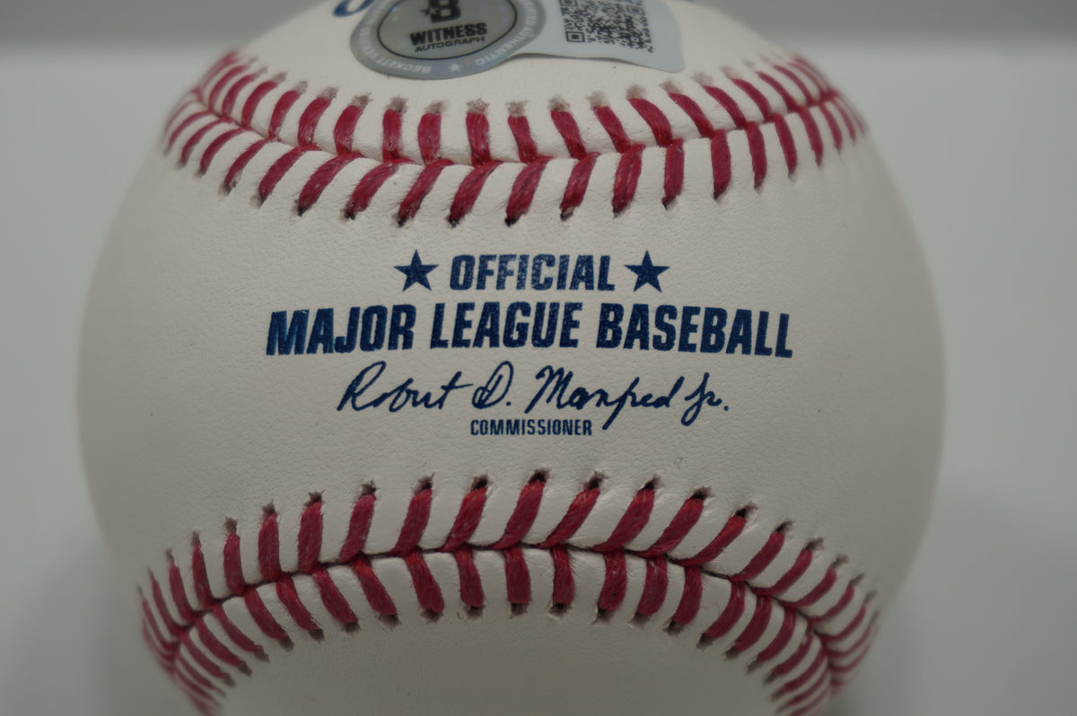 KEVIN MENCH SIGNED Rawlings OML BASEBALL TEXAS RANGERS BAS COA