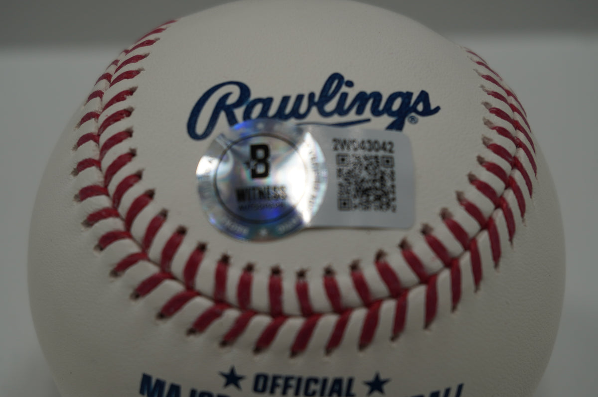 KEVIN MENCH SIGNED Rawlings OML BASEBALL TEXAS RANGERS BAS COA