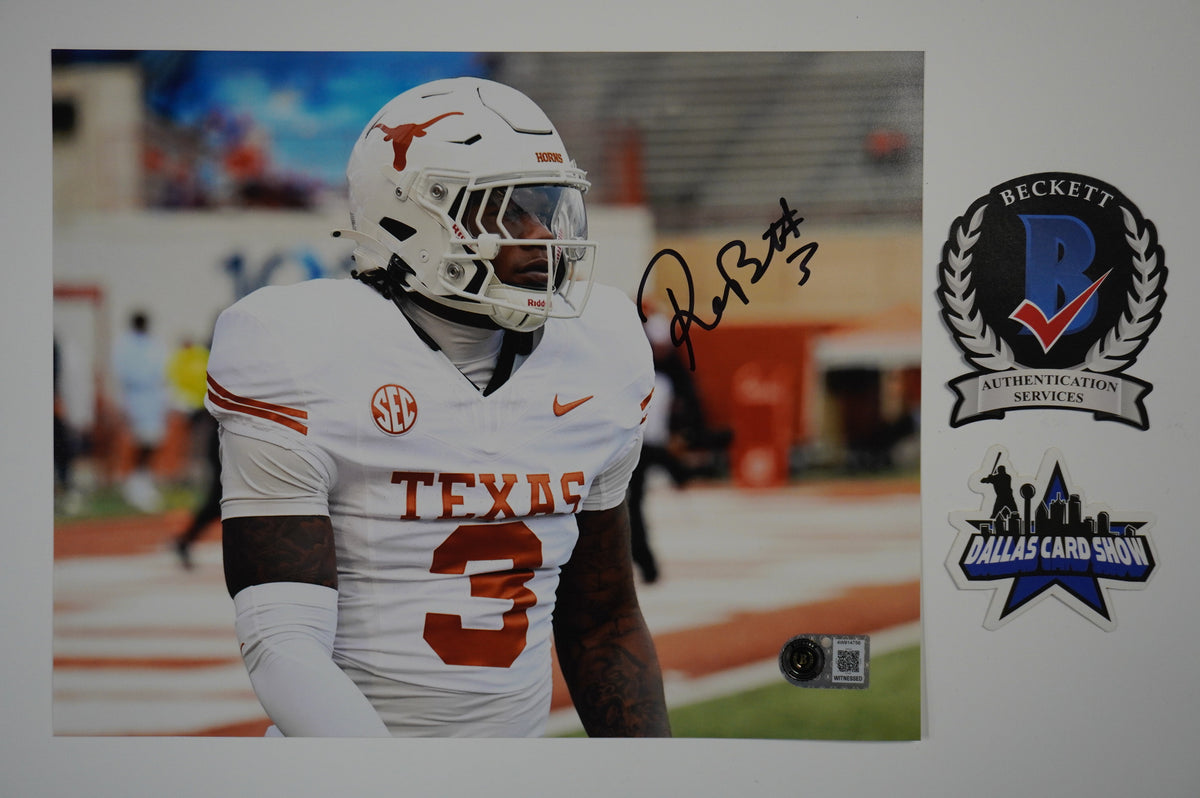 RASHEEM BILES TEXAS LONGHORNS SIGNED 8x10 PHOTO BAS
