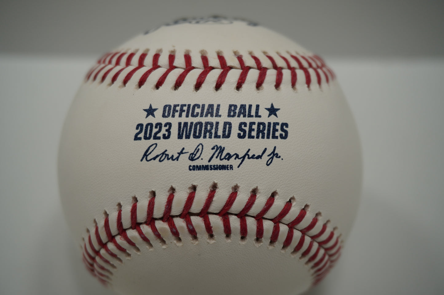 JOSH SBORZ SIGNED Rawlings 2023 WORLD SERIES BASEBALL TEXAS RANGERS BAS