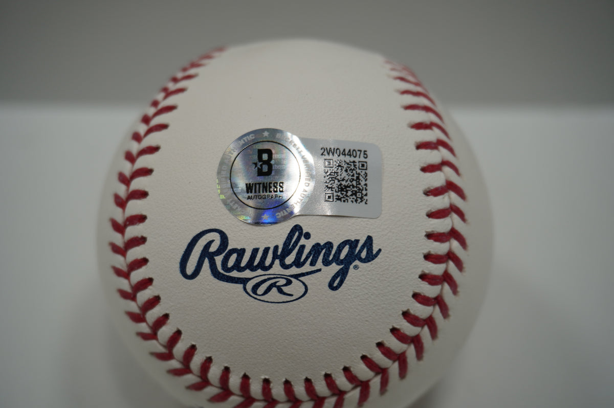 JOSH SBORZ SIGNED Rawlings 2023 WORLD SERIES BASEBALL TEXAS RANGERS BAS
