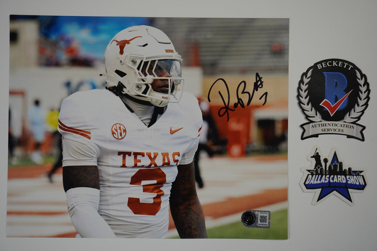RASHEEM BILES TEXAS LONGHORNS SIGNED 8x10 PHOTO BAS