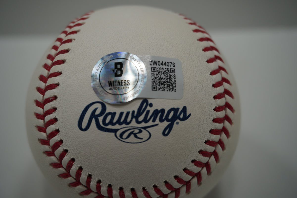JOSH SBORZ SIGNED Rawlings 2023 WORLD SERIES BASEBALL TEXAS RANGERS BAS