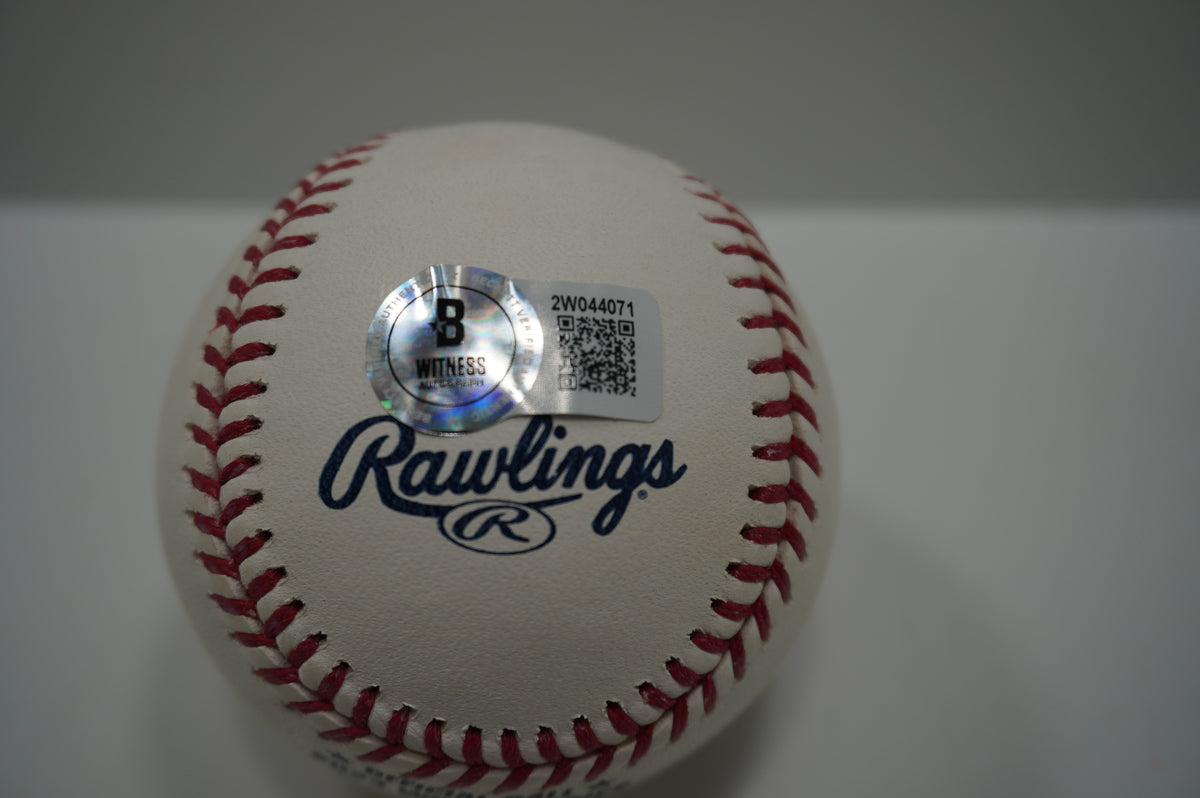 JOSH SBORZ SIGNED Rawlings 2023 WORLD SERIES BASEBALL TEXAS RANGERS BAS