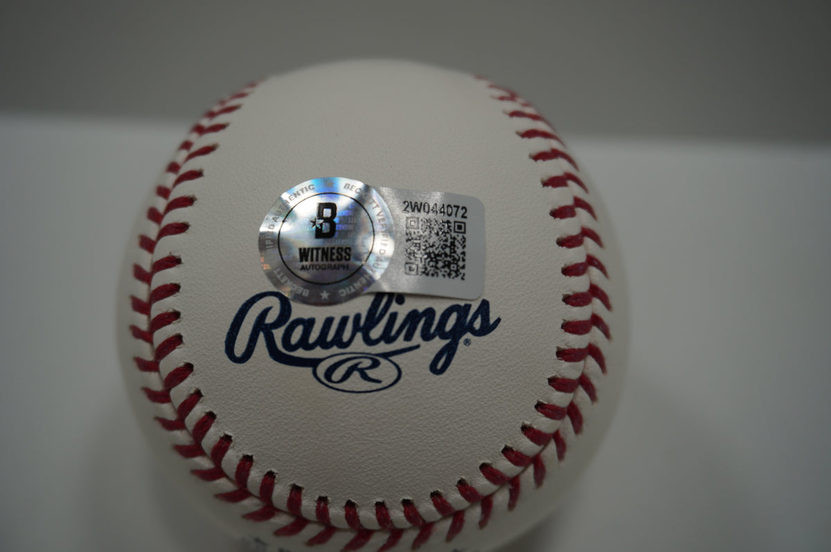 JOSH SBORZ SIGNED Rawlings 2023 WORLD SERIES BASEBALL TEXAS RANGERS BAS