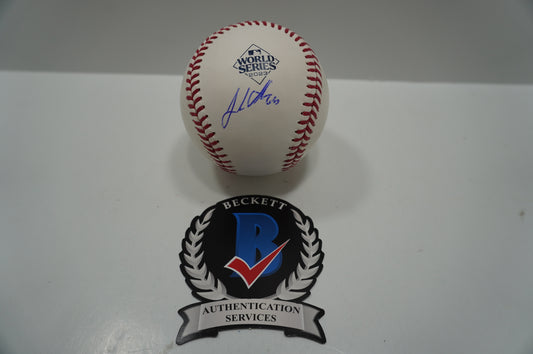 JOSH SBORZ SIGNED Rawlings 2023 WORLD SERIES BASEBALL TEXAS RANGERS BAS