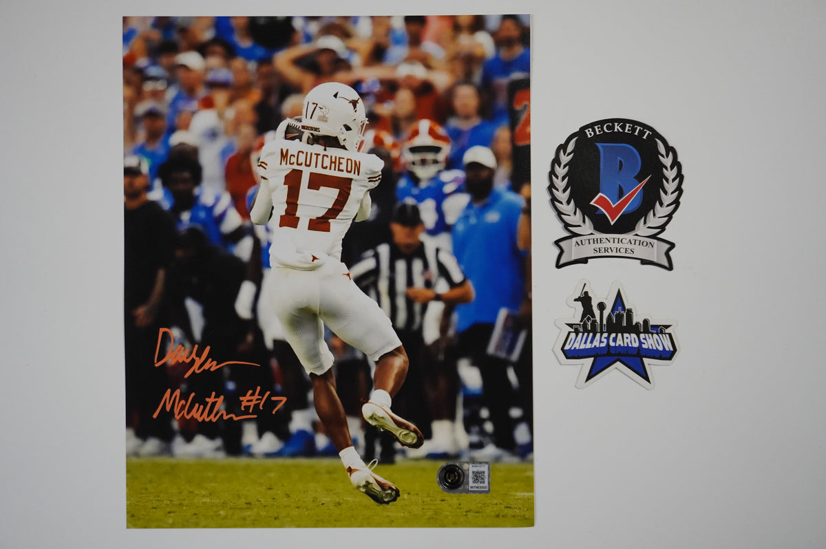 DAYLAN McCUTHEON TEXAS LONGHORNS SIGNED Completion 8x10 PHOTO BAS