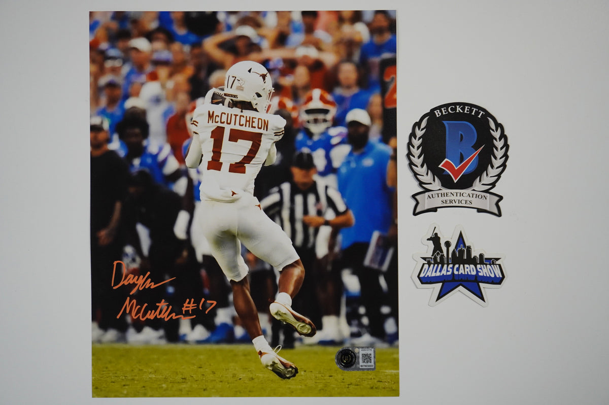 DAYLAN McCUTHEON TEXAS LONGHORNS SIGNED Completion 8x10 PHOTO BAS