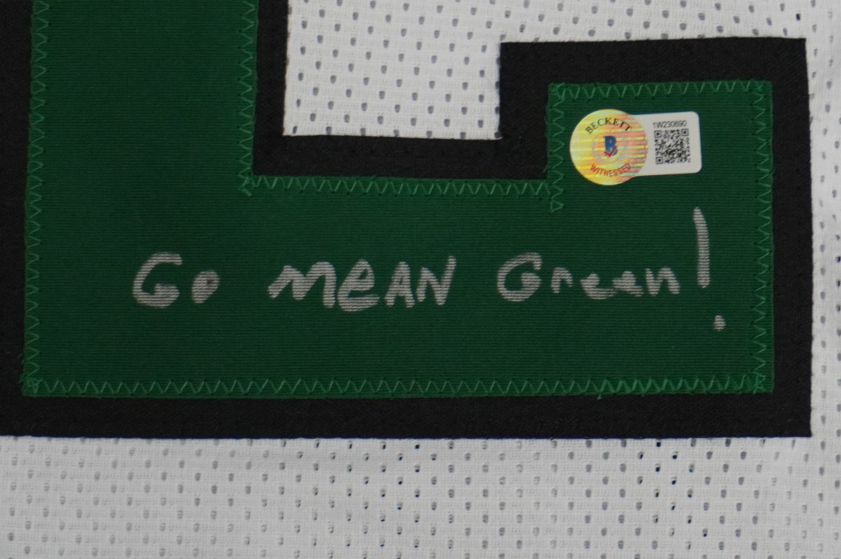 KEVIN VON ERICH ADKISSON NORTH TEXAS MEAN GREEN SIGNED White JERSEY Size XL BAS