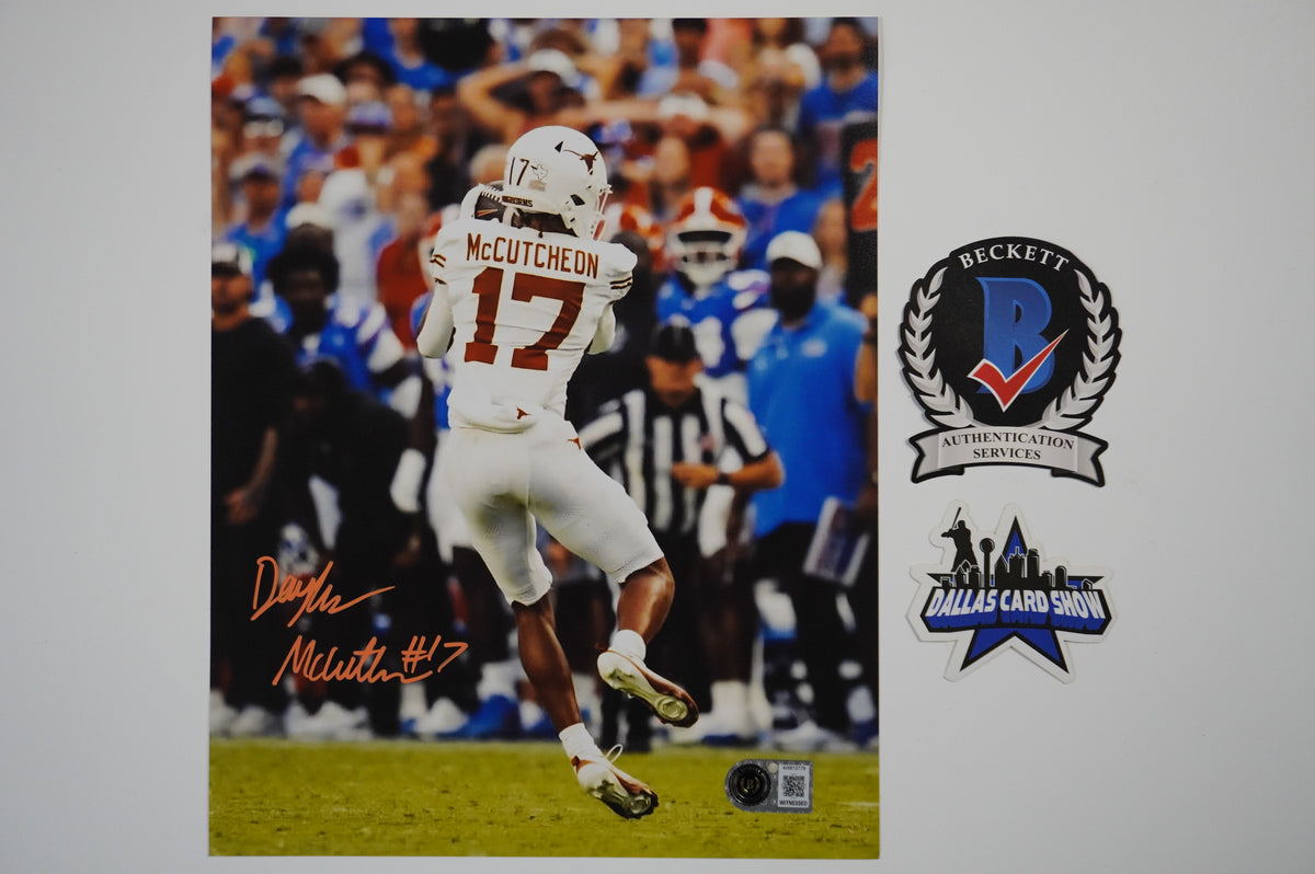 DAYLAN McCUTHEON TEXAS LONGHORNS SIGNED Completion 8x10 PHOTO BAS