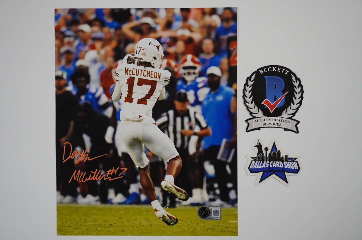 DAYLAN McCUTHEON TEXAS LONGHORNS SIGNED Completion 8x10 PHOTO BAS