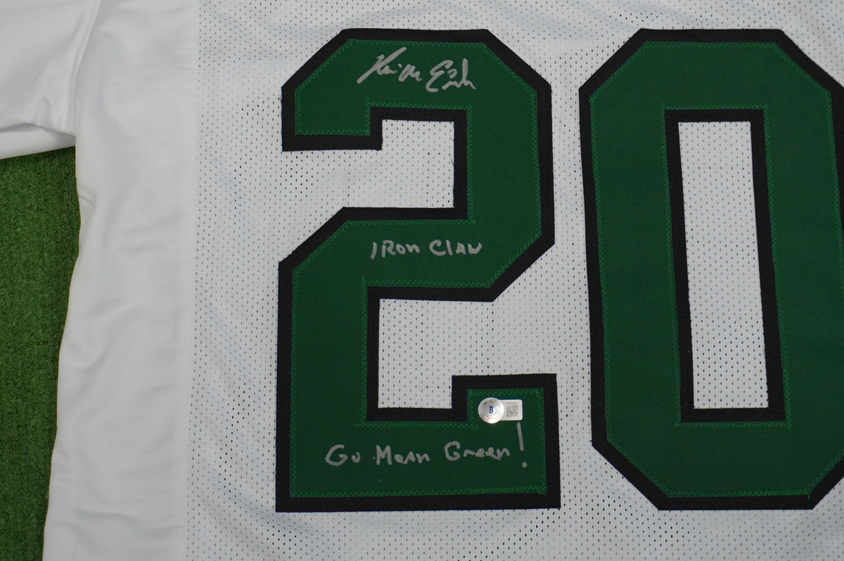 KEVIN VON ERICH ADKISSON NORTH TEXAS MEAN GREEN SIGNED White JERSEY Size XL BAS