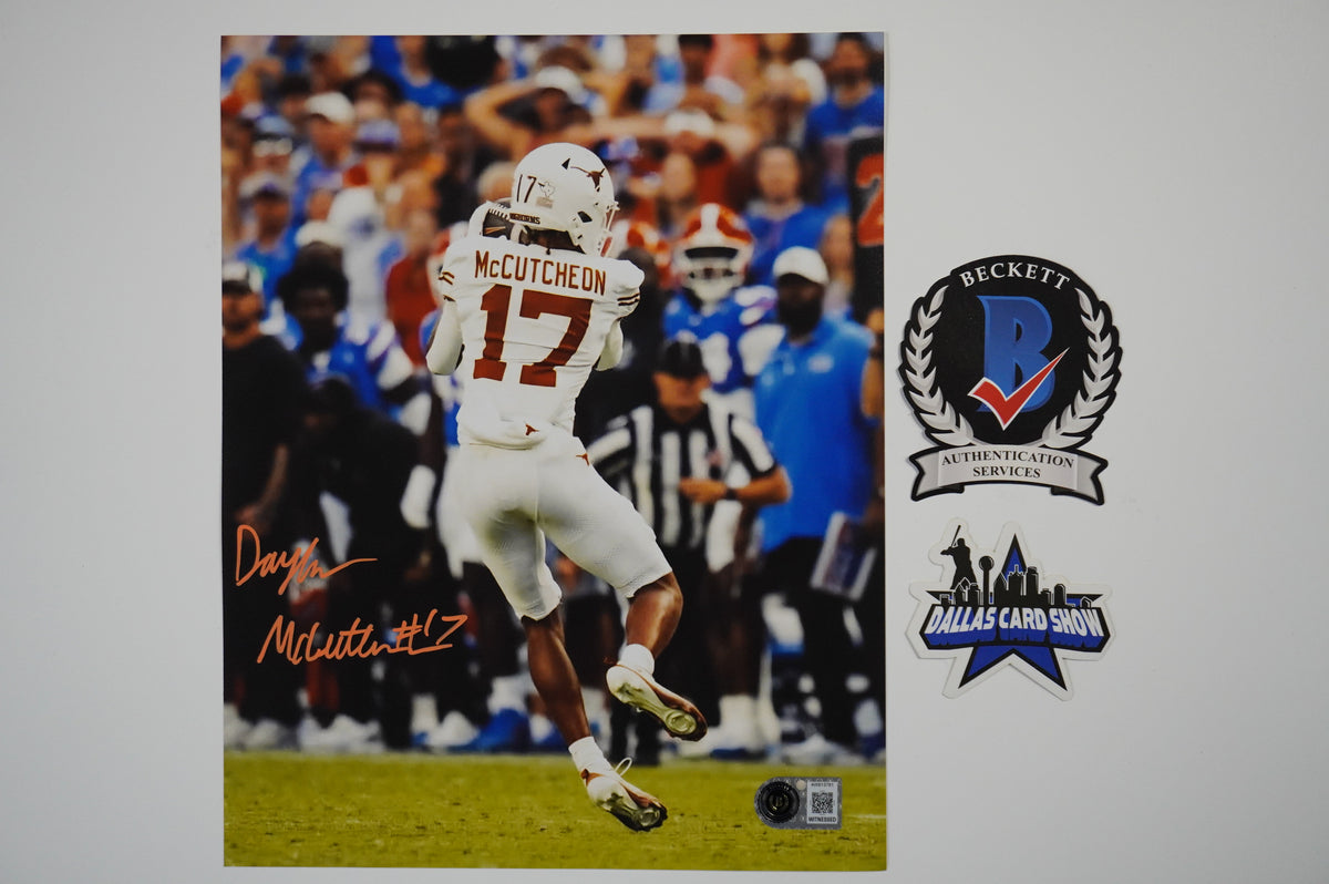 DAYLAN McCUTHEON TEXAS LONGHORNS SIGNED Completion 8x10 PHOTO BAS