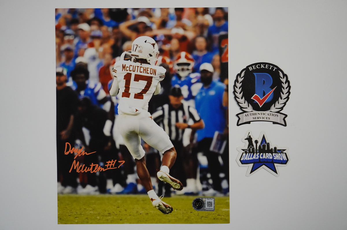 DAYLAN McCUTHEON TEXAS LONGHORNS SIGNED Completion 8x10 PHOTO BAS
